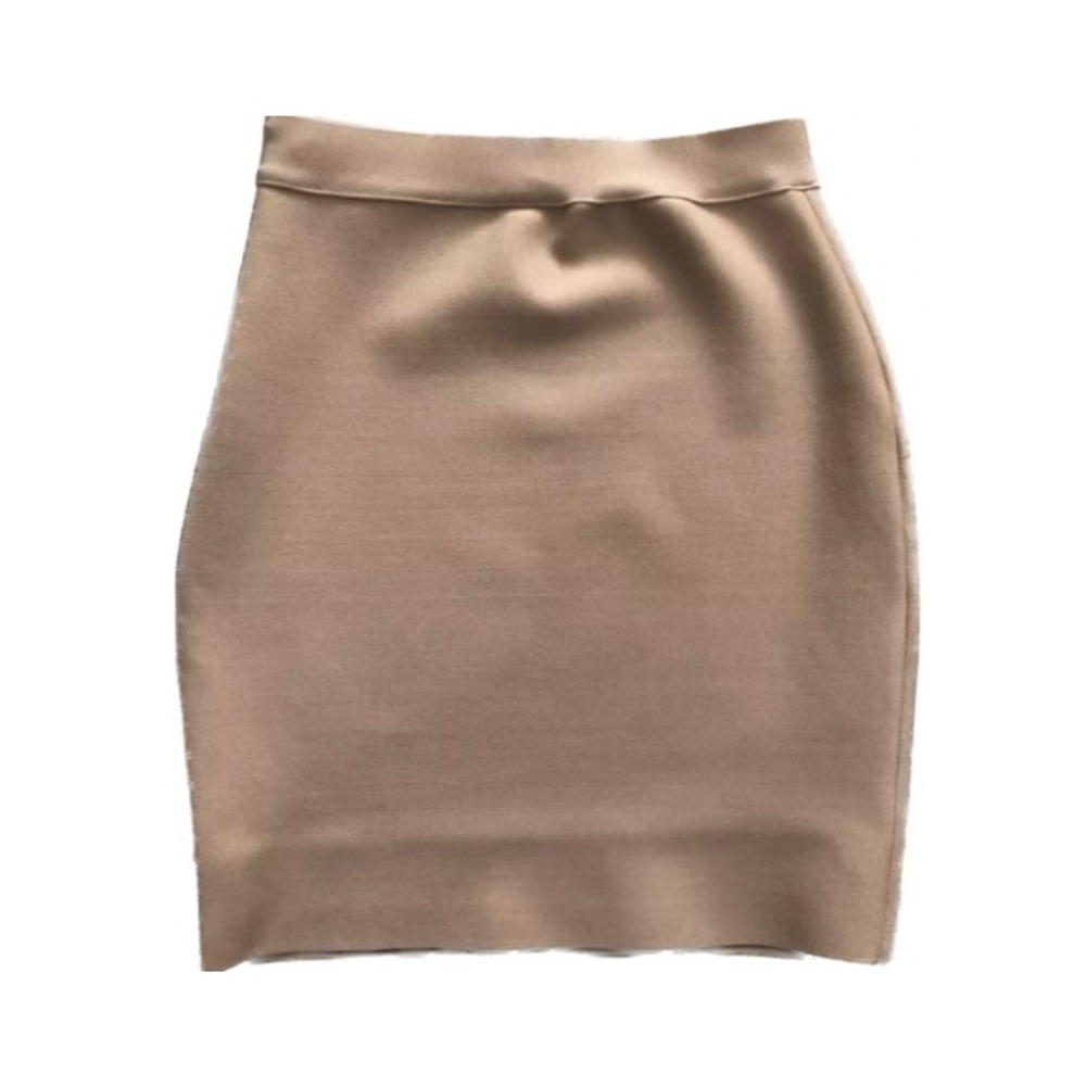 Beige Bodycon Skirt